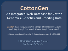 2013-01 Plant and Animal Genome XXI Conference