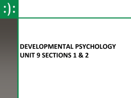 Developmental Psychology Essential Task 9-1