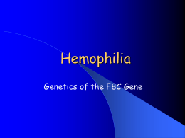 Hemophilia A - Biology Junction