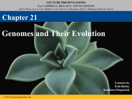 Chap. 21 Genomes and their Evolution