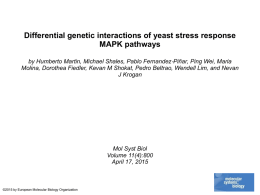 Differential genetic interactions of yeast stress