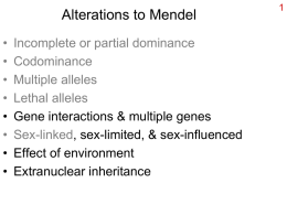 Modification of Mendel