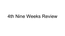 4th Nine Weeks Review