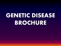 GENETIC DISEASE BROCHURE LISTx