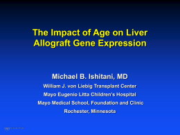 Impact of recipient age on graft gene expression.