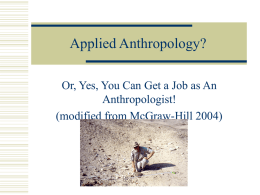 Applied Anthropology?