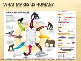 What Makes us Human?