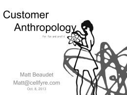Customer Anthropology v2