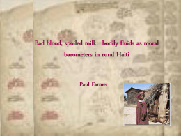 Bad blood, spoiled milk: bodily fluids as moral barometers in rural Haiti