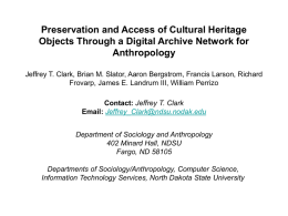 Preservation and Access of Cultural Heritage Objects