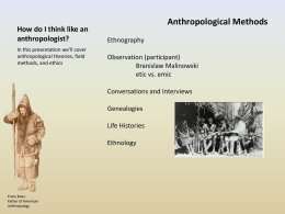 How do I think like an anthropologist?