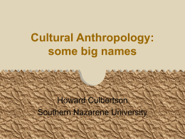 Cultural Anthropology’s big names