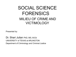 SOCIAL SCIENCE FORENSICS