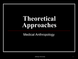 Theoretical Approaches - College of Arts and Sciences