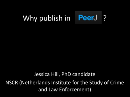 Publishing in PeerJ