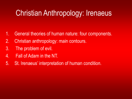 Christian Anthropology - University of St. Thomas