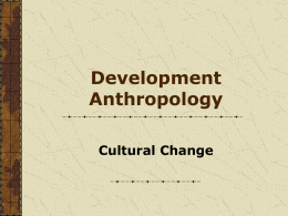 Development Anthropology - University of Minnesota Duluth