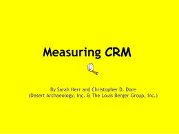 Measuring CRM
