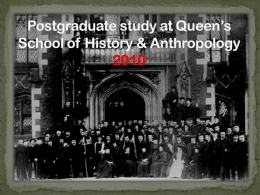 MA in Modern History - Queen`s University Belfast