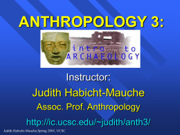PowerPoint Presentation - ANTHROPOLOGY 3 INTRODUCTION TO