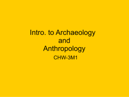 Intro. to Archaeology