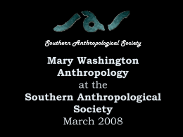 MaryWashingtonAnthropologyatSAS