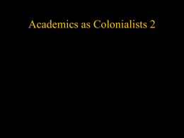 Academics as Colonialists 2