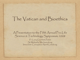 Vatican and Bioethics