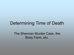 Time of Death - Dr. Diamond`s Website