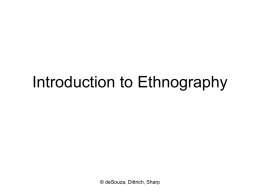Introduction to Ethnography