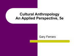 Cultural Anthropology An Applied Perspective, 5e