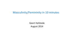 Masculinity-Femininity in 10 minutes