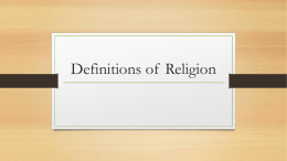 Definitions of Religion