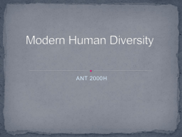 Modern Human Diversity