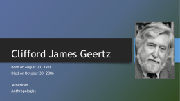 Clifford James Geertz