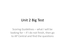 Unit 2 Big Test