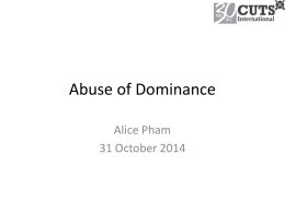 Abuse of Dominance