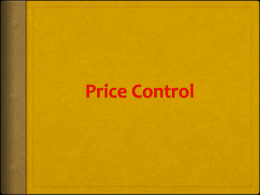 Price Control - mrcjaeconomics