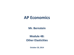 Module 48 - Other Elasticities