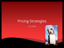 2Ch.26 Pricing Strategies