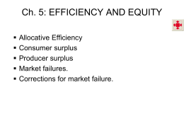 Ch 5. Efficiency and Equity