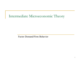 conditional factor demand curve