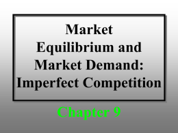 Perfect Competition - Agricultural & Applied Economics