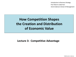 Competitive Advantage - UCLA Anderson School of Management
