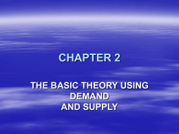 the basic theory using demand and supply chapter 2