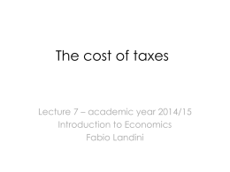 7. The cost of taxes