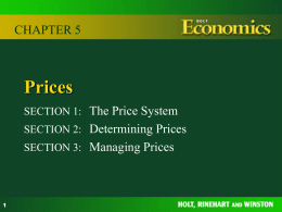 Chapter 5 Prices - Mr Brennan`s Website