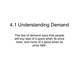 4.1 Understanding Demand