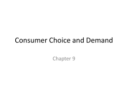 Consumer Choice in ppt.