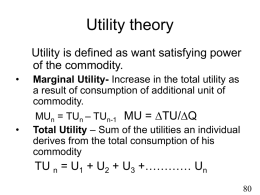 Utility theory